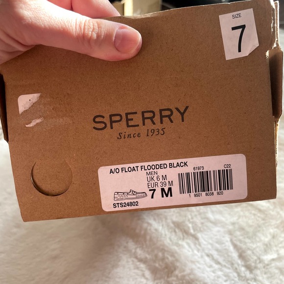 new sperry black a/o float flooded slip on shoes size 7 - Picture 5 of 5